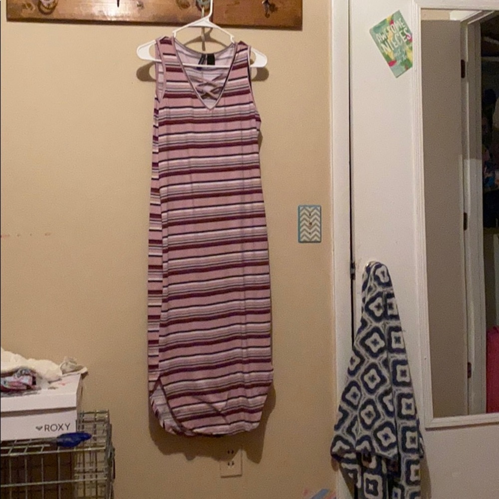 Striped sleeveless dress